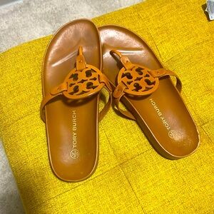 TORY BURCH Miller Cloud Sandal Aged Camello SIZE 9.5